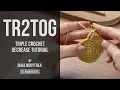 How to Crochet a Triple Crochet Decrease tr2tog Beginner Tutorial by Olka Novytska AradiyaToys