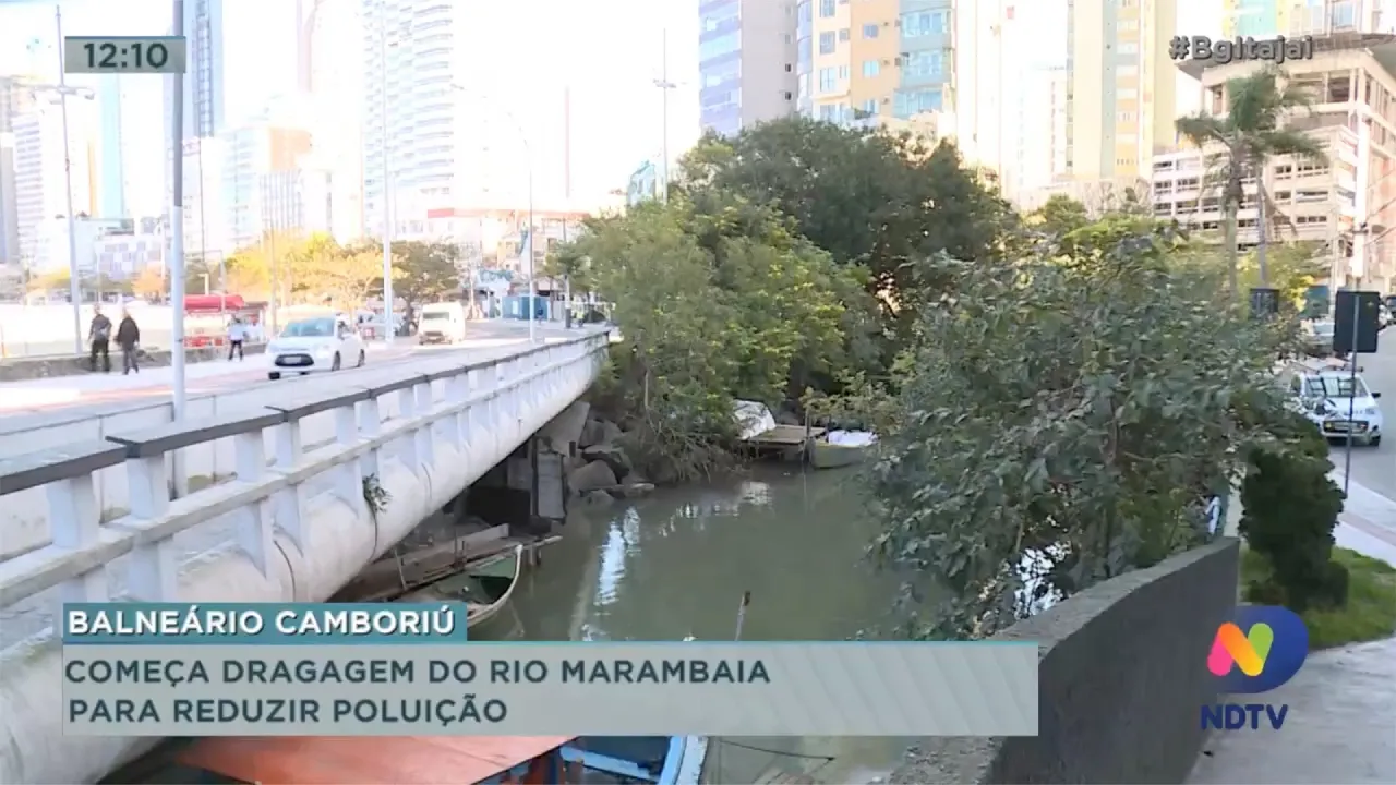 Começa dragagem do rio Marambaia de Balneário Camboriú