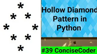 Hollow Diamond Pattern in Python - ConciseCoder Beginners