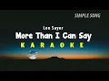 More Than I Can Say Karaoke Version Leo Sayer