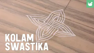 Learn How to Make Indian Traditional Art of Kolam: The Svastika - (Video Three-Thirteen)