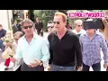 Sylvester Stallone Arnold Schwarzenegger Show Off Their New Trucks Sign Autographs After Lunch