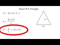 Area of a Triangle x b x h