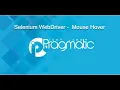 Pragmatic Learning Mouse Hover Actions in Selenium WebDriver