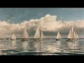 Sailboats at Sea Vintage Painting 4K TV Art Classic Ocean Landscape Screensaver Wallpaper