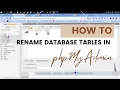 How to Rename Database Tables in phpMyAdmin