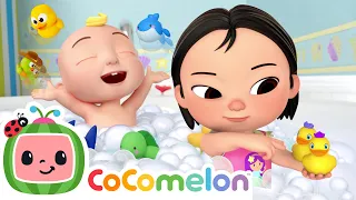 Counting Bath Time Duckies with JJ and Cece 🐳🦆 | CoComelon | Sing Along | Learn about Animals