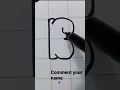bubble letter B