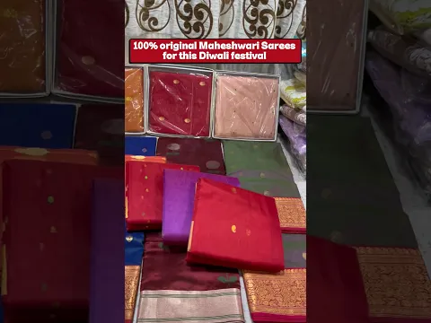 100% original Maheshwari sarees for this Diwali festival | Diwali shopping #diwali #youtubeshorts