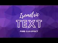 CSS Isometric Text Effect Pure CSS Effect