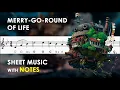 Merry-Go-Round of Life Sheet Music with Notes for Recorder Violin Tutorial Howl s Moving Castle