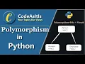 Polymorphism in Python Python OOPS Programming Python Tutorial Learn Python Programming