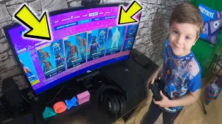 TRUMAnn Giving His 6 Year Old Kid TRAVIS SCOTT Bundle Unlocking ALL Travis Scott Fortnite items