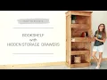 How to Build a Bookshelf with Hidden Storage Drawers