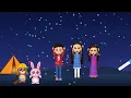 SHOOTING STARS! 🌠 Orionid Meteor Shower for Kids | Bubble Bunny, Leo, Maya & Tara | KinderKiddos