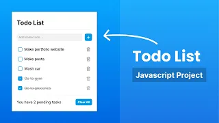 Create Todo List Website using HTML CSS JavaScript JavaScript Project