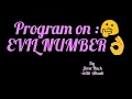 EVIL NUMBER program made in java Hack-with Akash