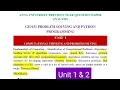 GE3151 - Problem Solving using Python Programming Anna univ qp analysis UNIT 1 2