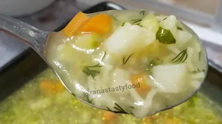 شوربه الخضار صحيه و لزيزه وسريع التحضير Vegetable Soup شوربه Soup 