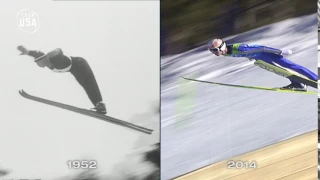 Then Now Ski Jump