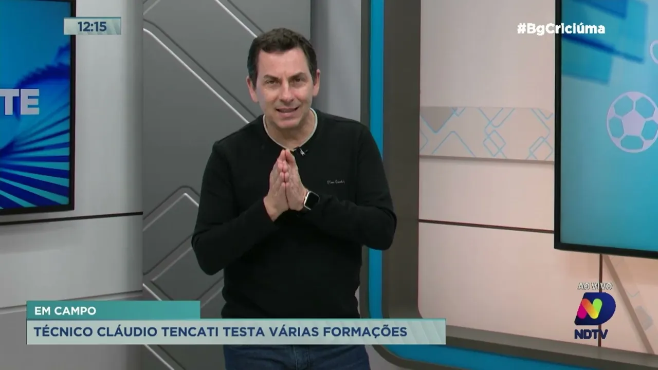 Renato Semensati: técnico Cláudio Tencati testa várias formações no Criciúma