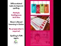 FREE Blooms Taxonomy Spelling Activities Matrix 42 Homework Tasks Any Words