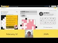 Puzzmo Crossword Top of the Rock February 12 2025