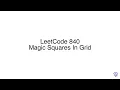 LeetCode 840 Magic Squares In Grid