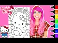 Coloring Hello Kitty Rainbow Swirls Coloring Page Ohuhu Art Markers