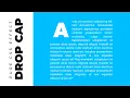 CSS Drop Cap effect Quick CSS Tricks