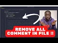Daily Coding Tips How To Remove All Comment In Your Code Using One Command Visual Studio Code
