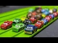 Disney CARS Mini Racers Epic Downhill Race Lightning McQueen vs Jackson Storm Showdown