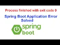 Process finished with exit code 0 Spring Boot Application
