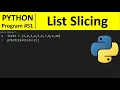 Python Program - Slice Lists in Python