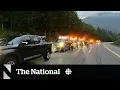 B C wildfires close highway empty communities