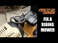 HOW TO FIX THE STEERING ON CUB CADET RIDING LAWN MOWER - STEERING GEAR REPAIR REPLACE TRACTOR
