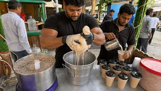 Giant Bag of Almond Paste Squeezed Into a Drink! | Badam Ragda