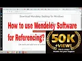 How to use Mendeley Reference Manager - step by step guide