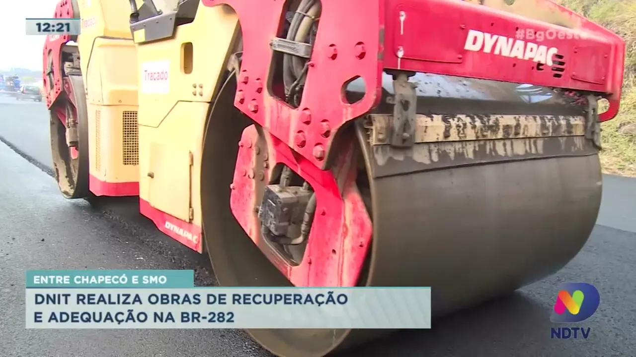 DNIT realiza obras de recuperação e adequação na BR-282 entre Chapecó e São Miguel do Oeste