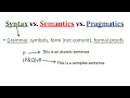 LCA 9 Syntax Semantics Pragmatics