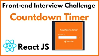 React JS Project - Countdown Timer Frontend Interview Challenge PART