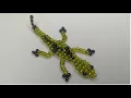 Lizard from beads using parallel weaving technique