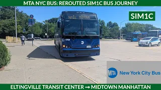 MTA NYC Bus Rerouted SIM1C Bus Full Journey Eltingville - Midtown Manhattan 2026