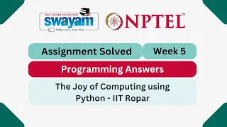The Joy of Computing using Python Week 5 Programming Answers
