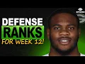 Week 12 DST Fantasy Football Rankings Top-15
