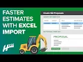 Excel Import to Construction Bid Estimate HCSS HeavyBid