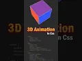 Animation in css Create a Colorful Rotating Cube with HTML CSS