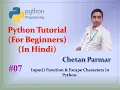 Input function Escape Characters in Python