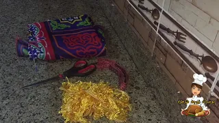 طريقة عمل ستارة رمضان من قماش الخياميه هتعملي ستارة رمضان ب 25 جنية بدل من 150 جنية زينة رمضان 