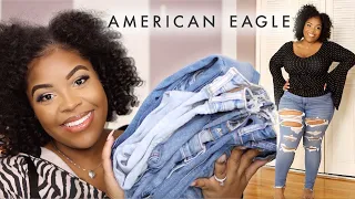 AMERICAN EAGLE JEANS TRY ON HAUL CURVY GIRLS SIZE 16